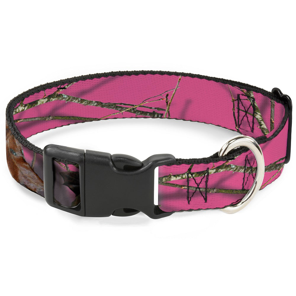 Plastic Clip Collar - Mossy Oak Country Roots Camo Fuchsia Plastic Clip Collars Mossy Oak
