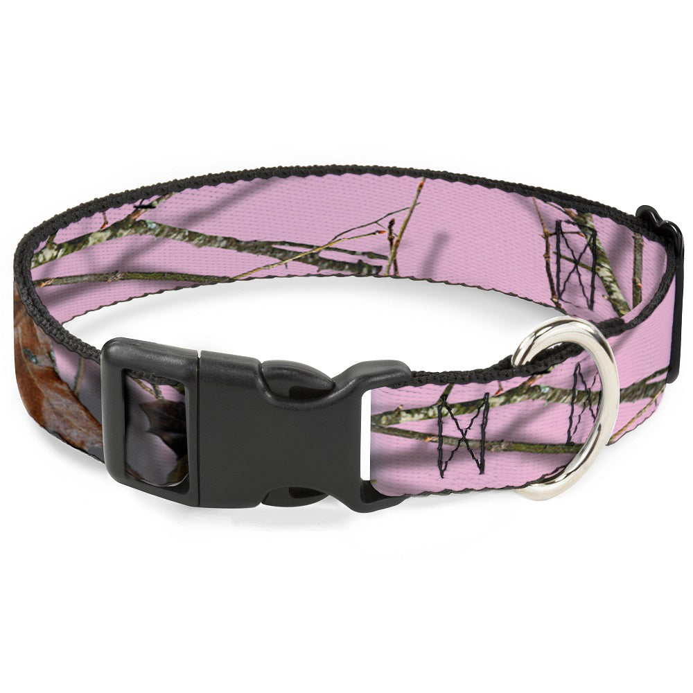 Plastic Clip Collar - Mossy Oak Country Roots Camo Baby Pink Plastic Clip Collars Mossy Oak