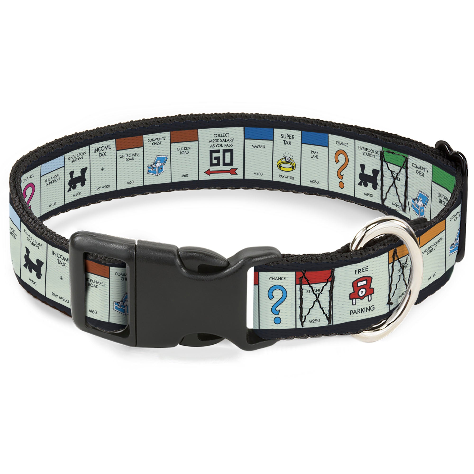 Plastic Clip Collar - Monopoly British UK Game Board Space Blocks Plastic Clip Collars Monopoly