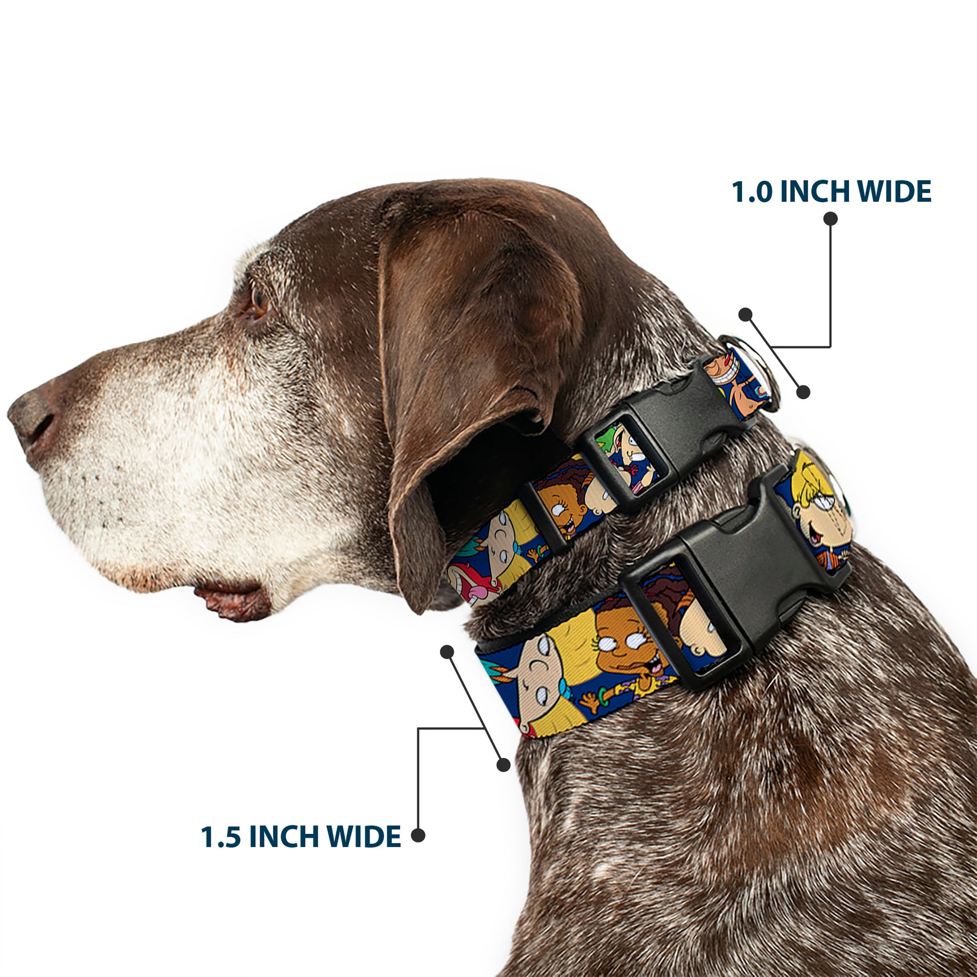Plastic Clip Collar - Nick 90's Rewind 16-Character Poses Navy Blue Plastic Clip Collars Nick 90s