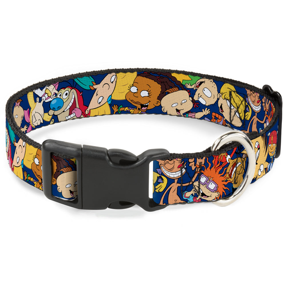 Plastic Clip Collar - Nick 90's Rewind 16-Character Poses Navy Blue Plastic Clip Collars Nick 90s