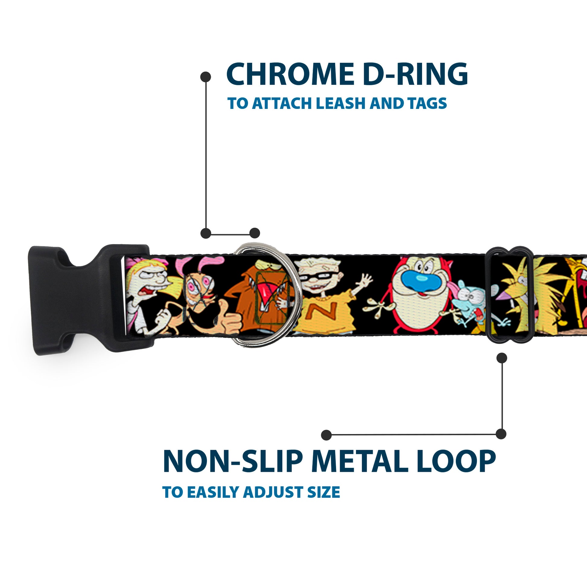 Plastic Clip Collar - Nick 90's 13-Character Poses Black Plastic Clip Collars Nick 90s