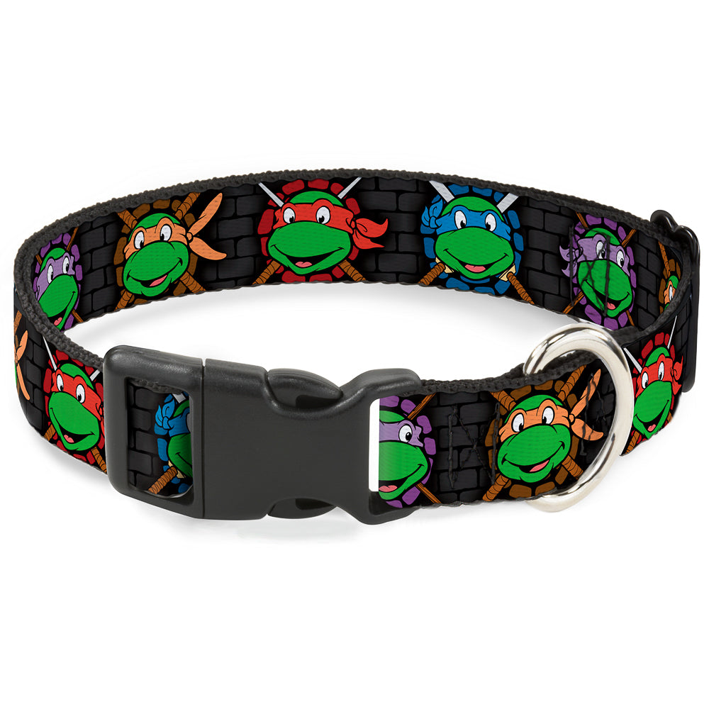 Plastic Clip Collar - Classic Teenage Mutant Ninja Turtles Expessions/Battle Gear Gray/Multi Color Plastic Clip Collars Teenage Mutant Ninja Turtles