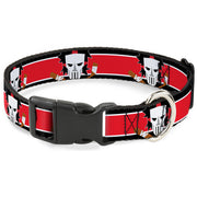 Plastic Clip Collar - Casey Jones Baseball & Hockey Stick CLOSE-UP Stripe Black/White/Red Plastic Clip Collars Teenage Mutant Ninja Turtles