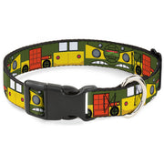 Plastic Clip Collar - Classic TMNT Ninja Turtles Party Van All Sides Green/Yellow/Orange Plastic Clip Collars Teenage Mutant Ninja Turtles