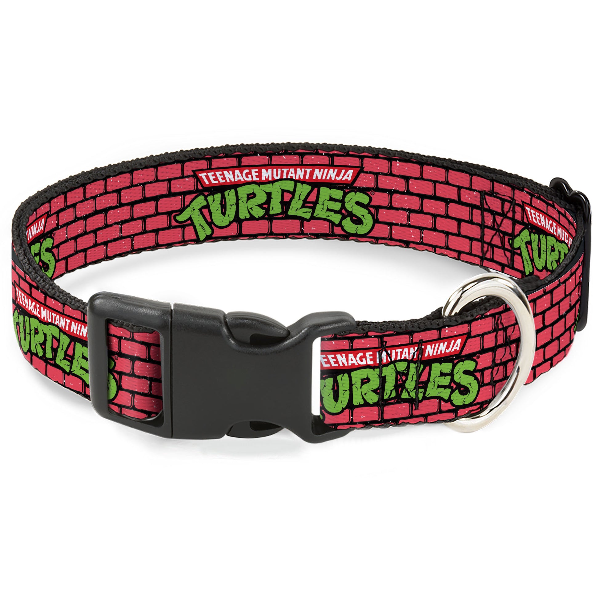 Plastic Clip Collar - TEENAGE MUTANT NINJA TURTLES Brick Title Logo Red Plastic Clip Collars Teenage Mutant Ninja Turtles