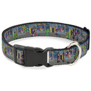 Plastic Clip Collar - Teenage Mutant Ninja Turtles Battle Purple Foot Soldier Ninja Video Game Scene Grays Plastic Clip Collars Teenage Mutant Ninja Turtles