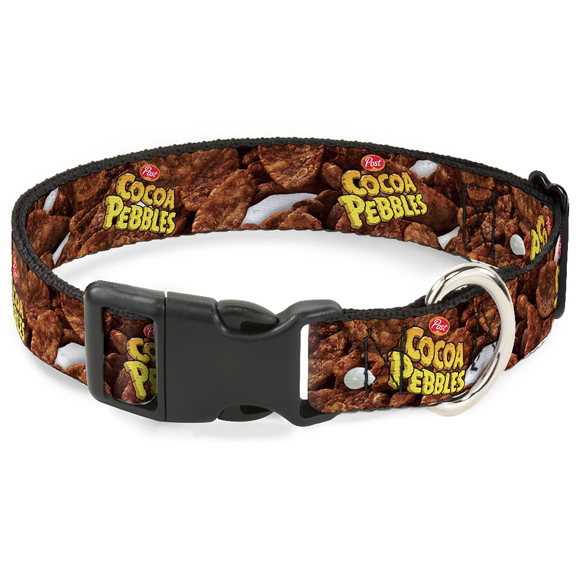 Plastic Clip Collar - POST COCOA PEBBLES Logo and Vivid Cereal Browns Plastic Clip Collars The Flintstones
