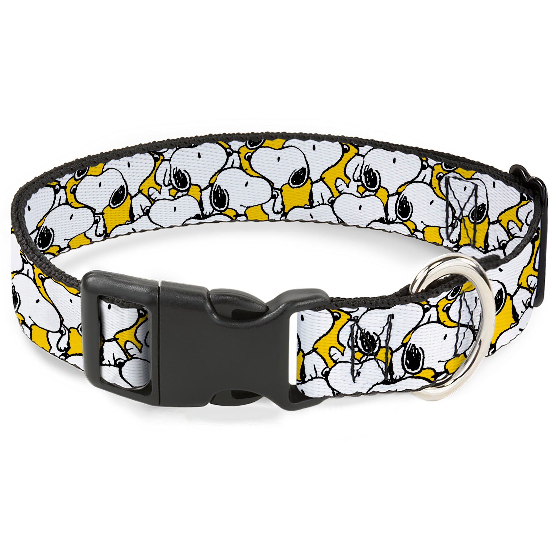 Plastic Clip Collar - Peanuts Snoopy Pose Stacked Yellow Plastic Clip Collars Peanuts