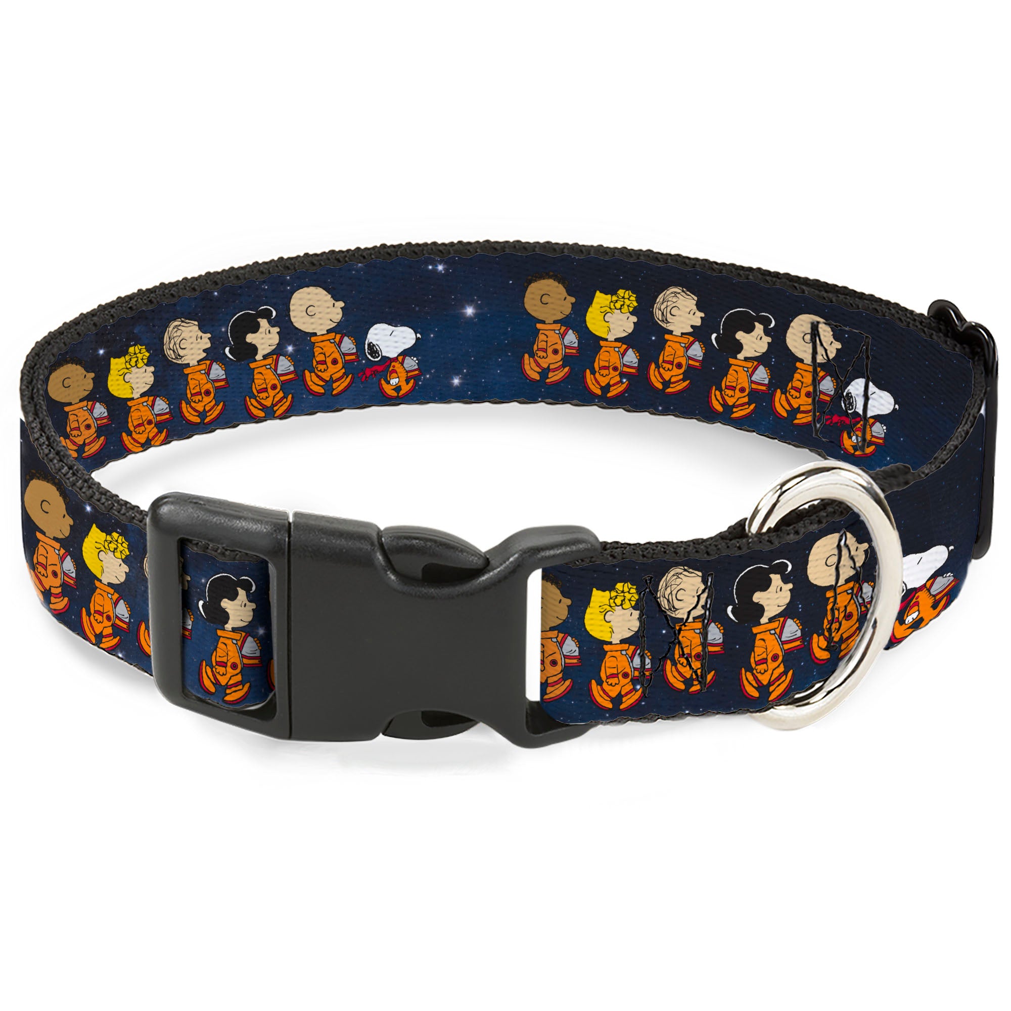Plastic Clip Collar - Peanuts Gang Astronauts Space Walk Group Pose Blues Plastic Clip Collars Peanuts