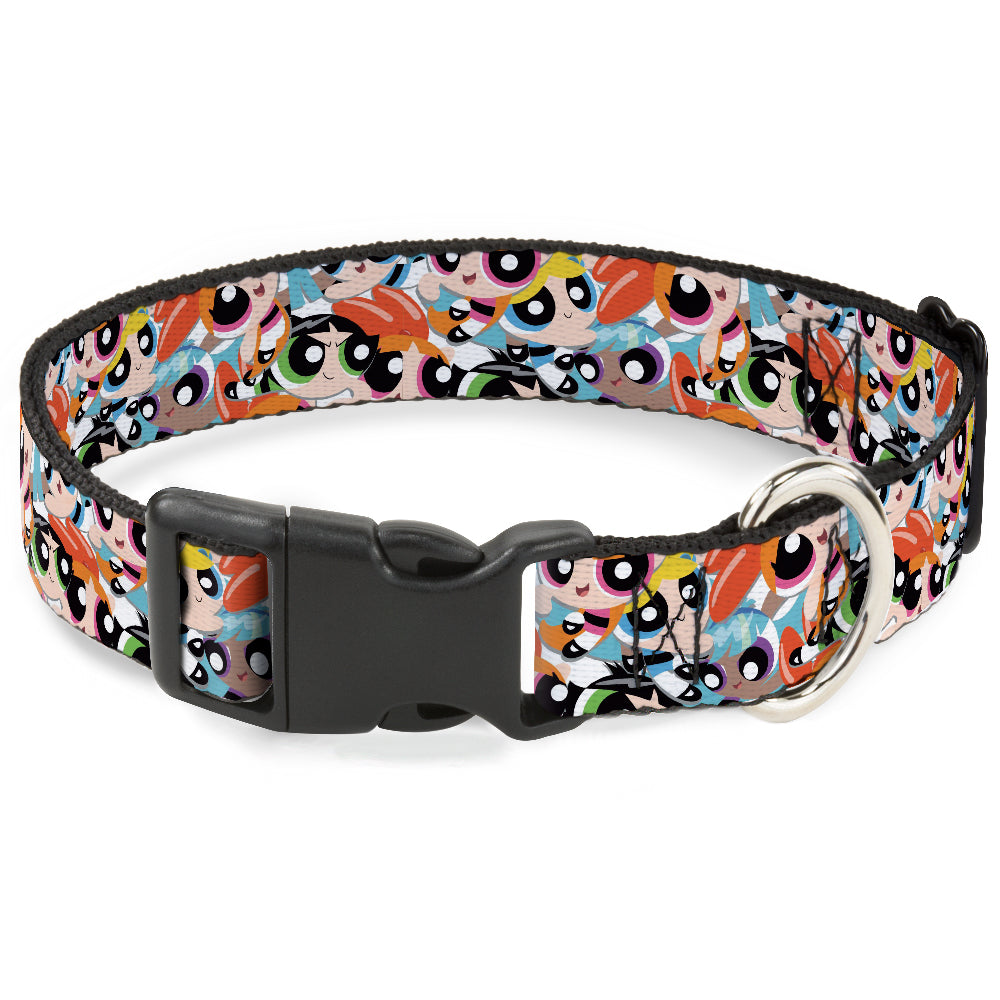 Plastic Clip Collar - The Powerpuff Girls Expressions Stacked Plastic Clip Collars Powerpuff Girls