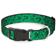Plastic Clip Collar - Question Mark Scattered3 Dark Green/Black Plastic Clip Collars DC Comics