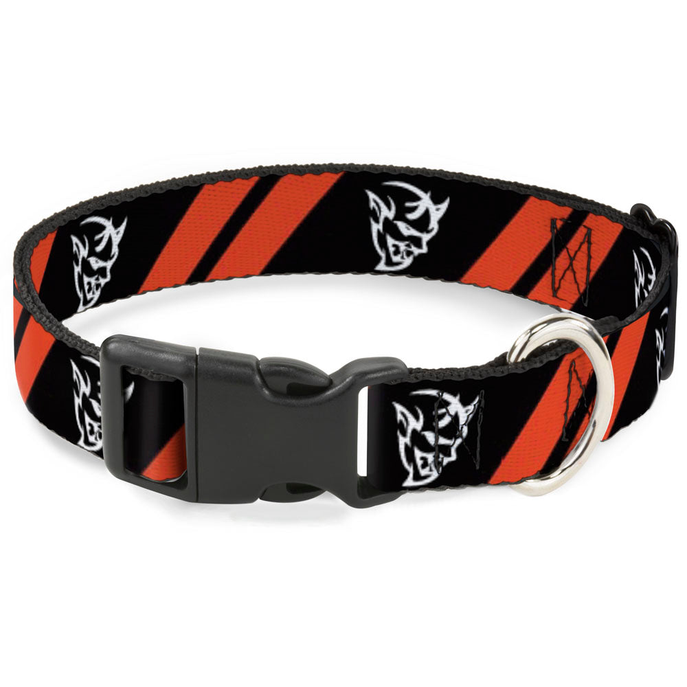Plastic Clip Collar - Dodge Stripes/Demon Icon Black/Red/White Plastic Clip Collars Dodge
