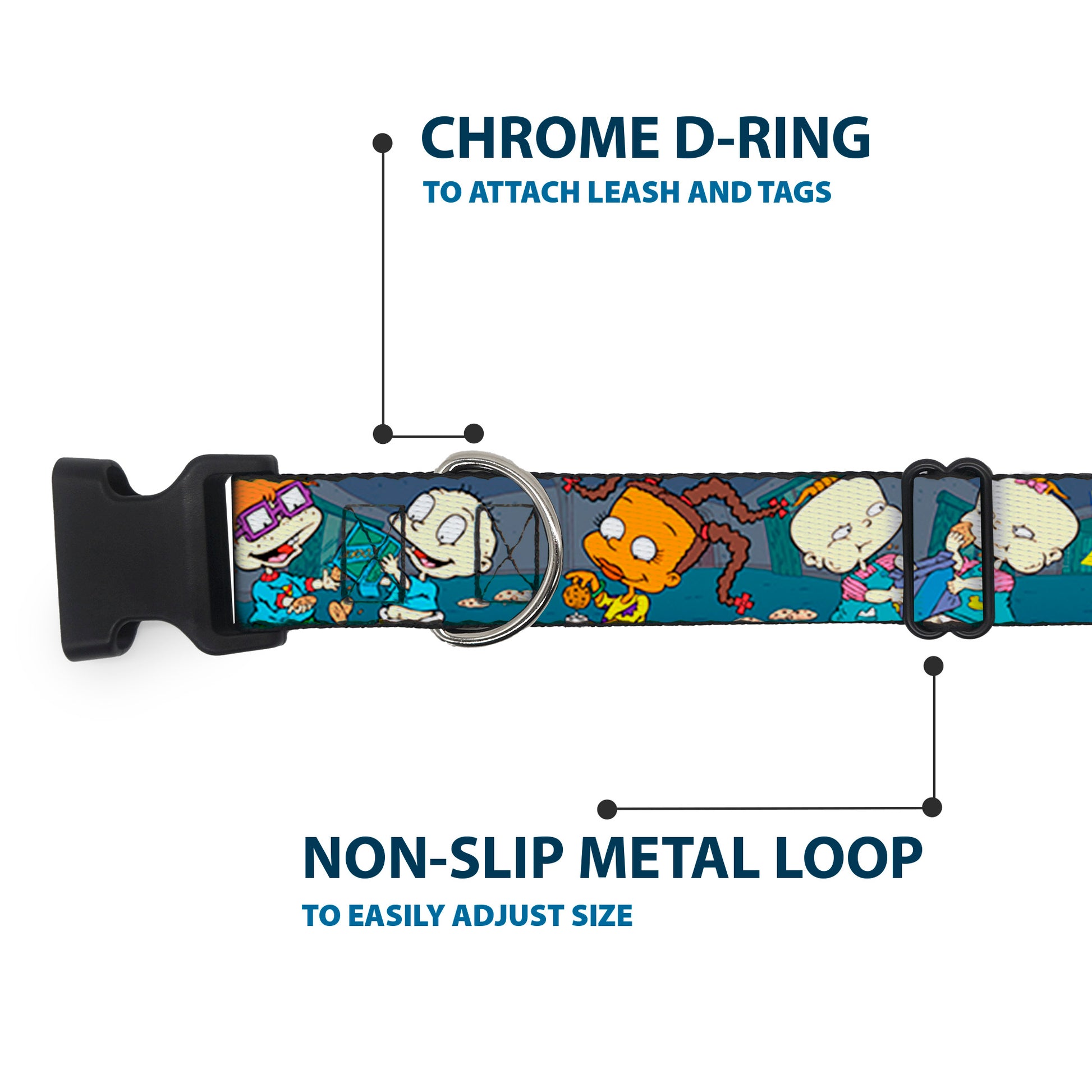 Plastic Clip Collar - Rugrats Cookie Scene Plastic Clip Collars Rugrats