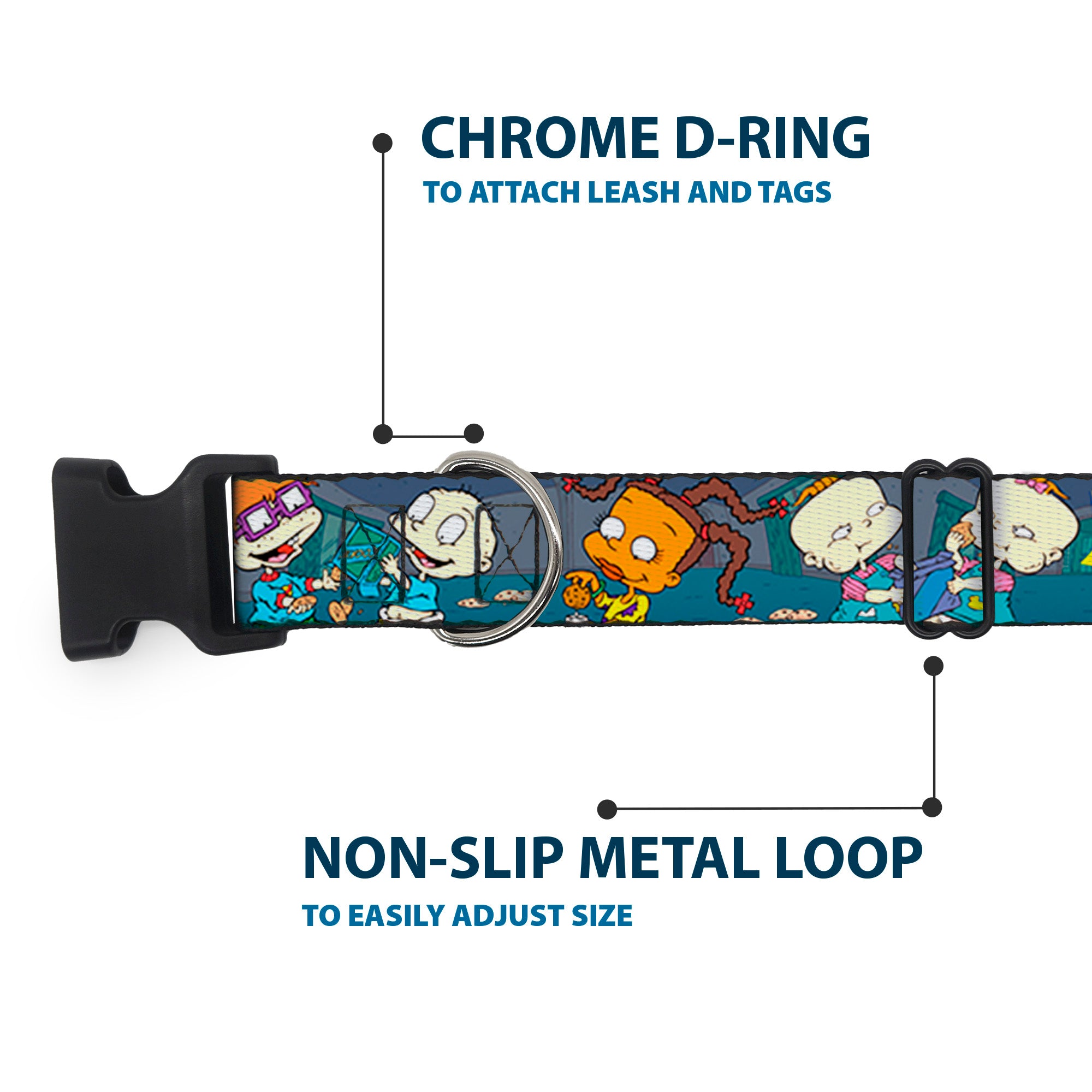 Plastic Clip Collar - Rugrats Cookie Scene Plastic Clip Collars Rugrats