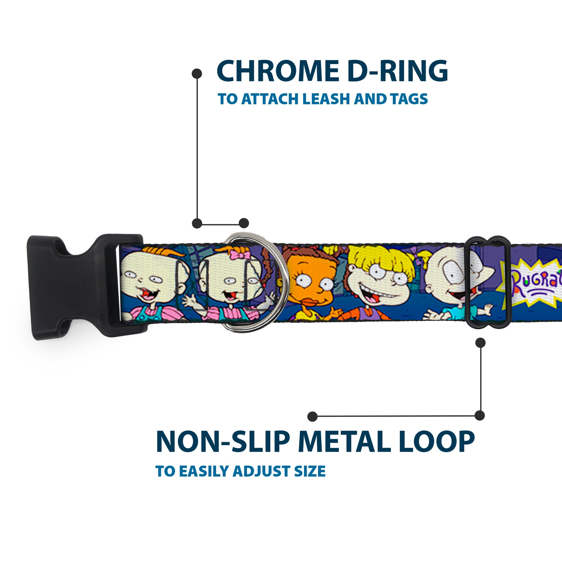Plastic Clip Collar - RUGRATS Group Pose Plastic Clip Collars Rugrats