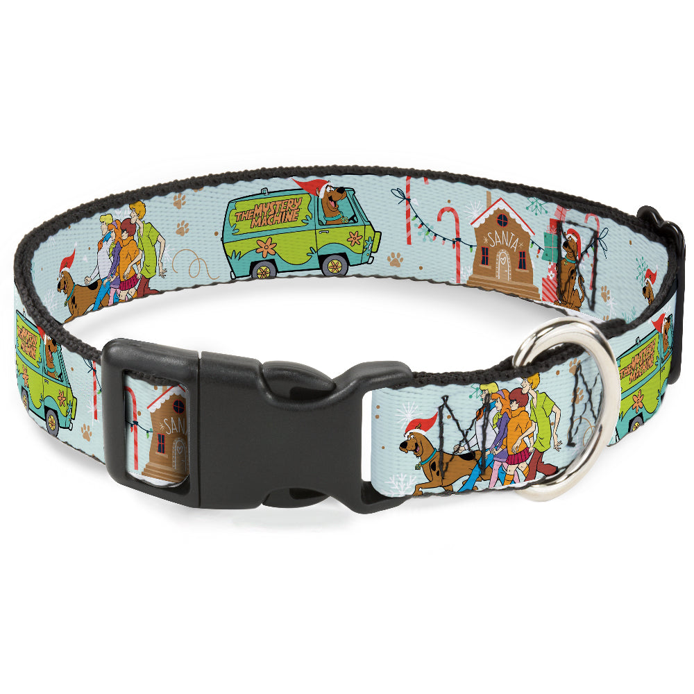 Plastic Clip Collar - Scooby Doo Holiday Scenes and Icons Baby Blue Plastic Clip Collars Scooby Doo