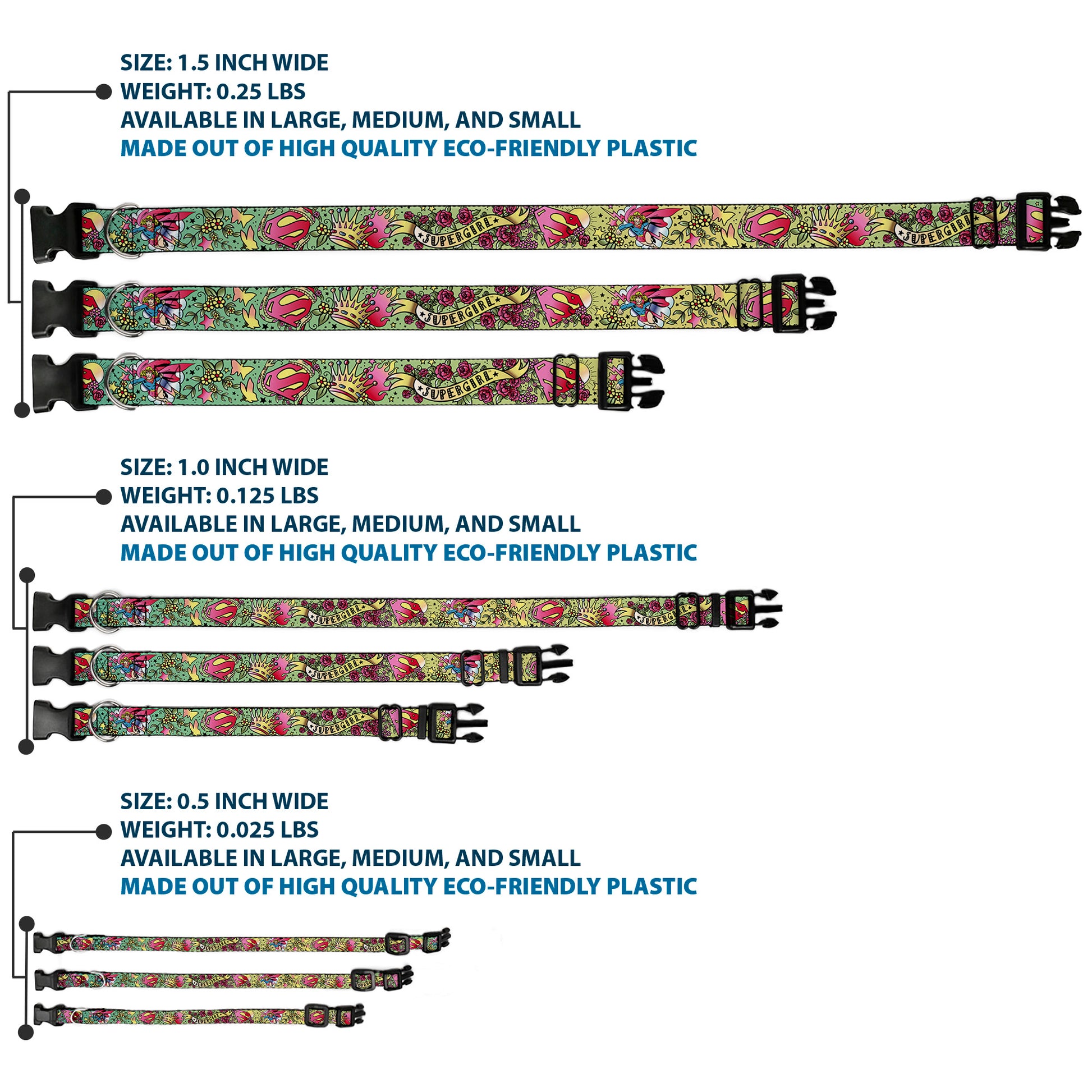 Plastic Clip Collar - Supergirl Tattoo Scene Plastic Clip Collars DC Comics