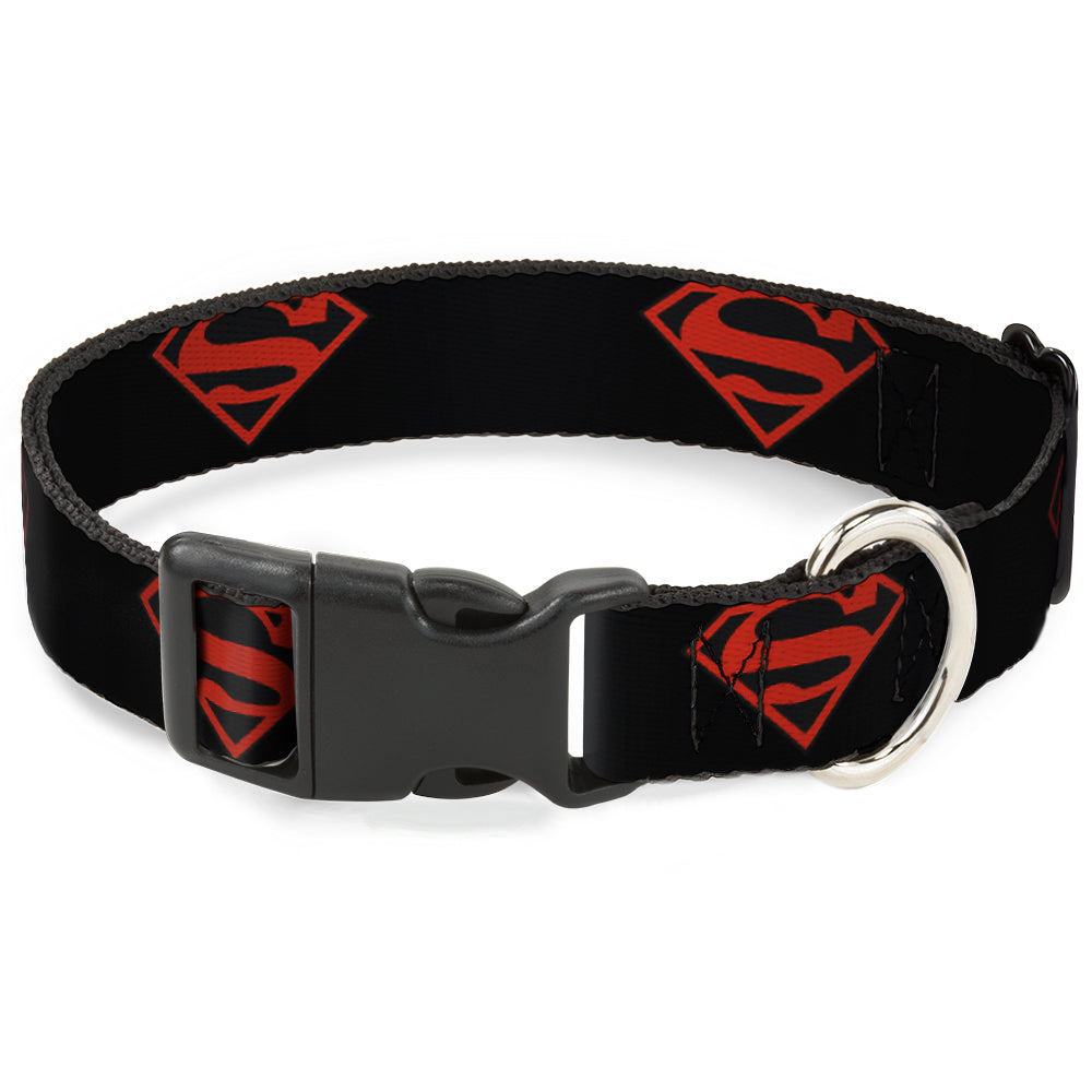 Plastic Clip Collar - Superboy Shield Black/Red Plastic Clip Collars DC Comics