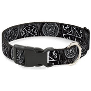 Plastic Clip Collar - Supernatural Devil's Trap Pentagrams Grays/Black/White Plastic Clip Collars Supernatural