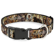 Plastic Clip Collar - SUPERNATURAL 4-Character Saintly Icons/Skull & Roses Plastic Clip Collars Supernatural