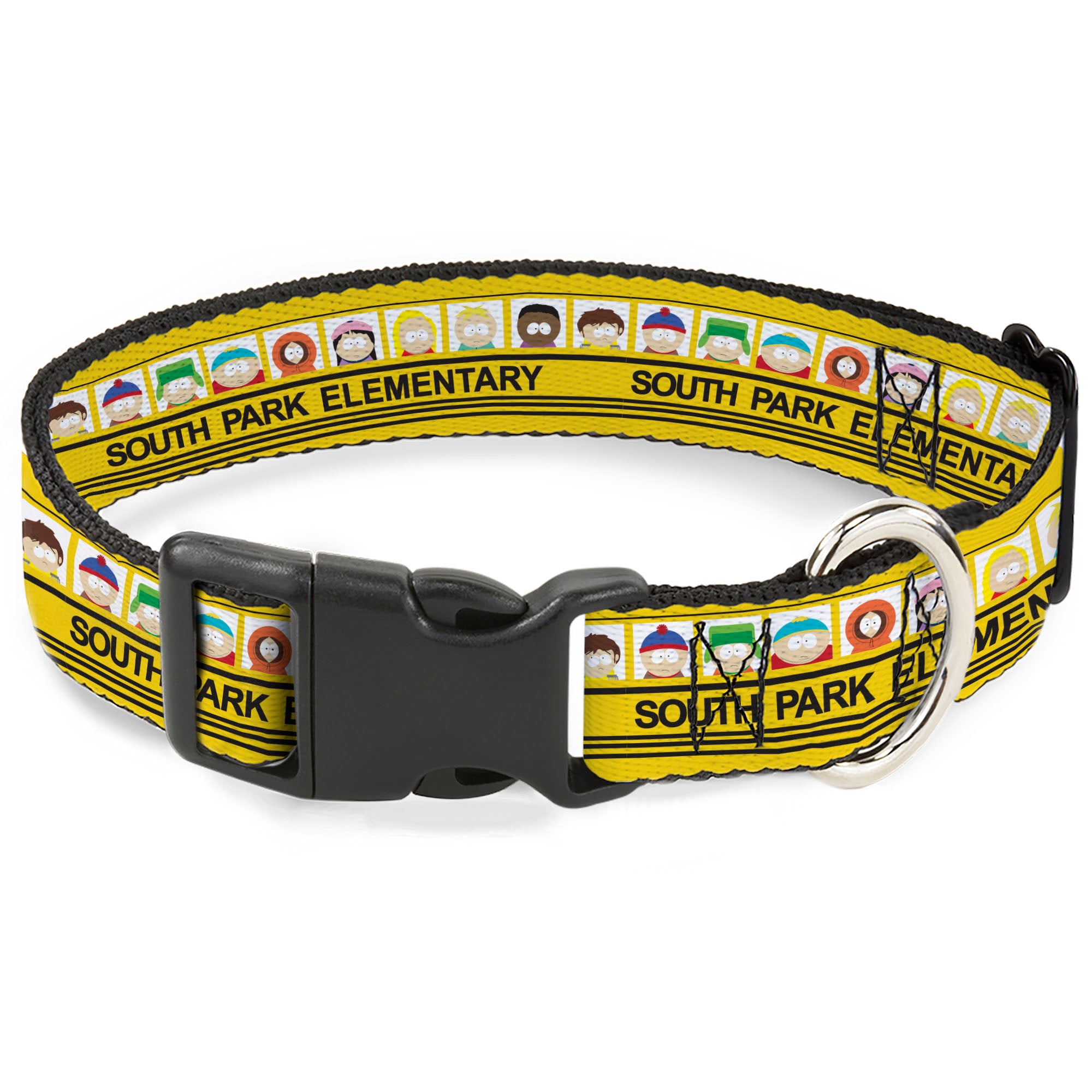 Plastic Clip Collar - SOUTH PARK ELEMENTARY School Bus Characters Pose Yellow Plastic Clip Collars South Park