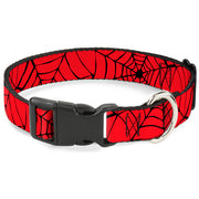 Plastic Clip Collar - Spiderweb Red/Black Plastic Clip Collars Marvel Comics