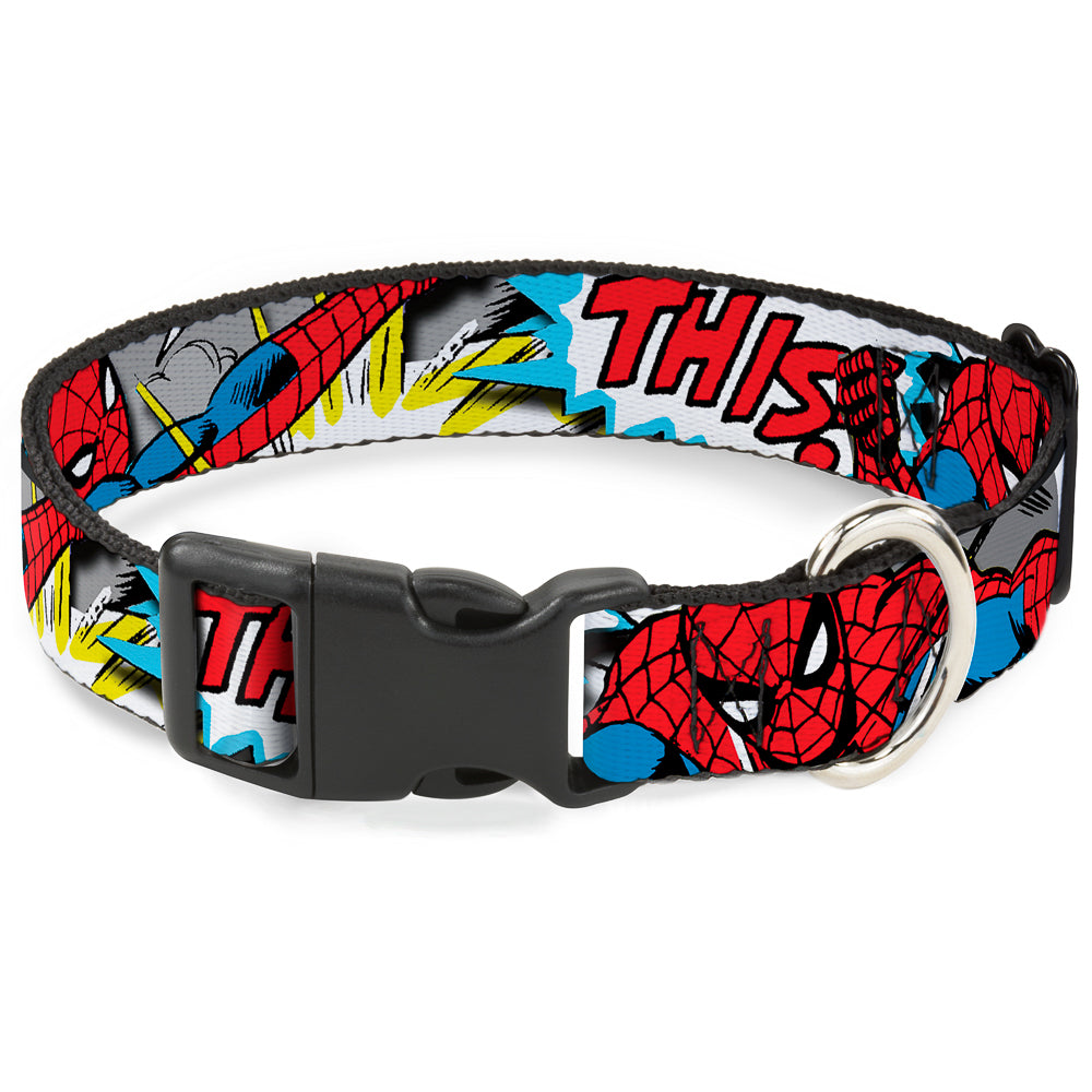Plastic Clip Collar - Spider-Man w/Action Verbiage Plastic Clip Collars Marvel Comics