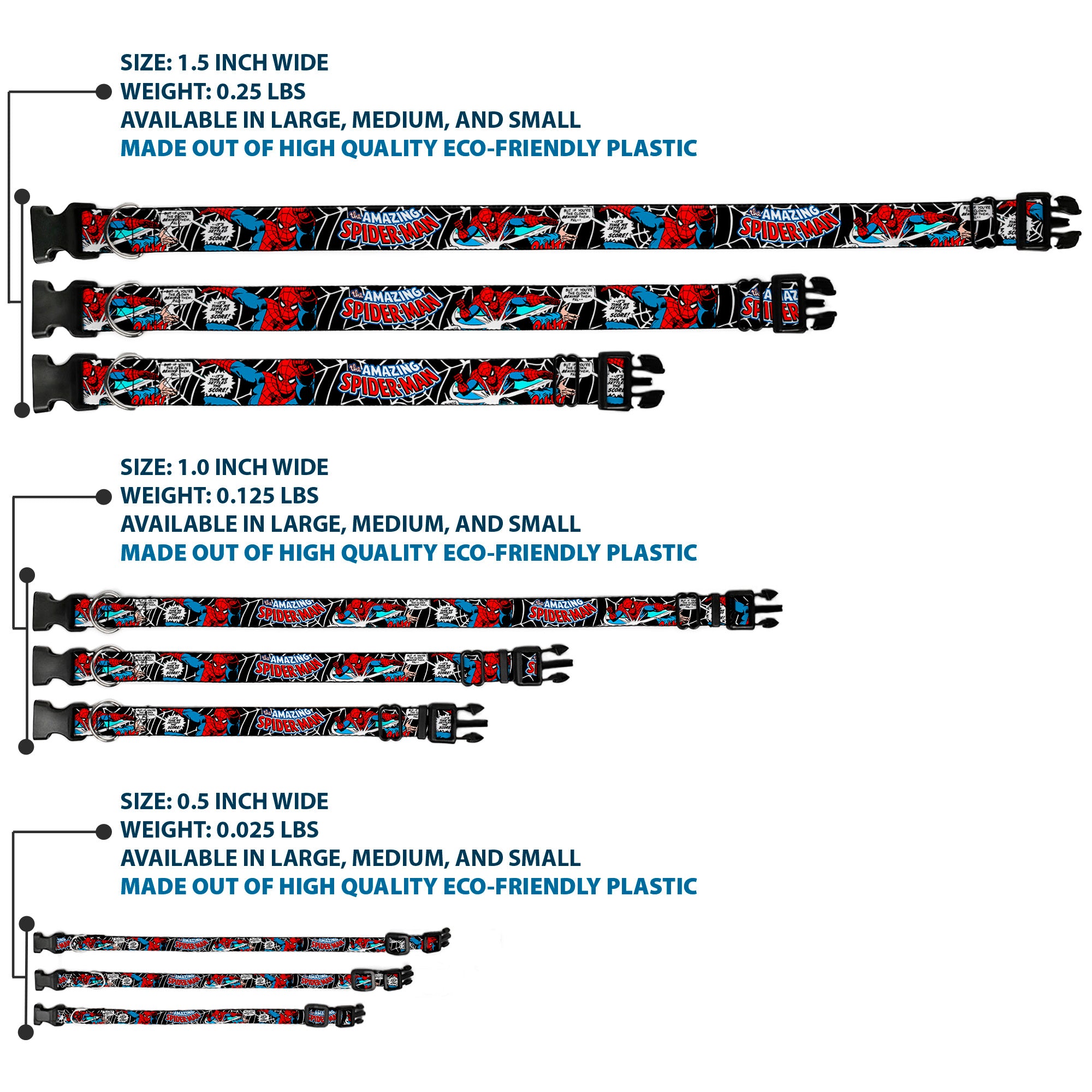 Plastic Clip Collar - Spider-Man in Action2 w/AMAZING SPIDER-MAN Plastic Clip Collars Marvel Comics