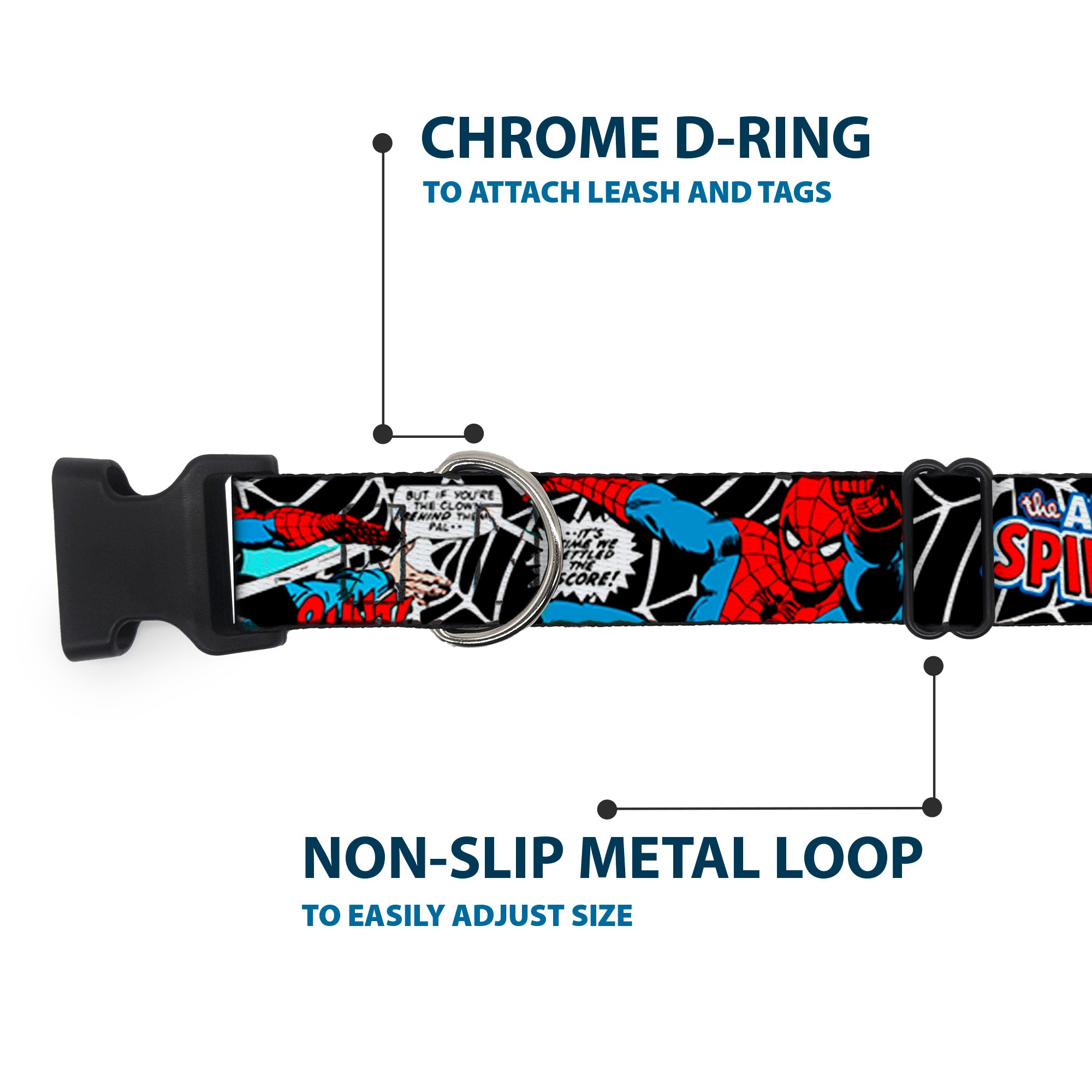 Plastic Clip Collar - Spider-Man in Action2 w/AMAZING SPIDER-MAN Plastic Clip Collars Marvel Comics