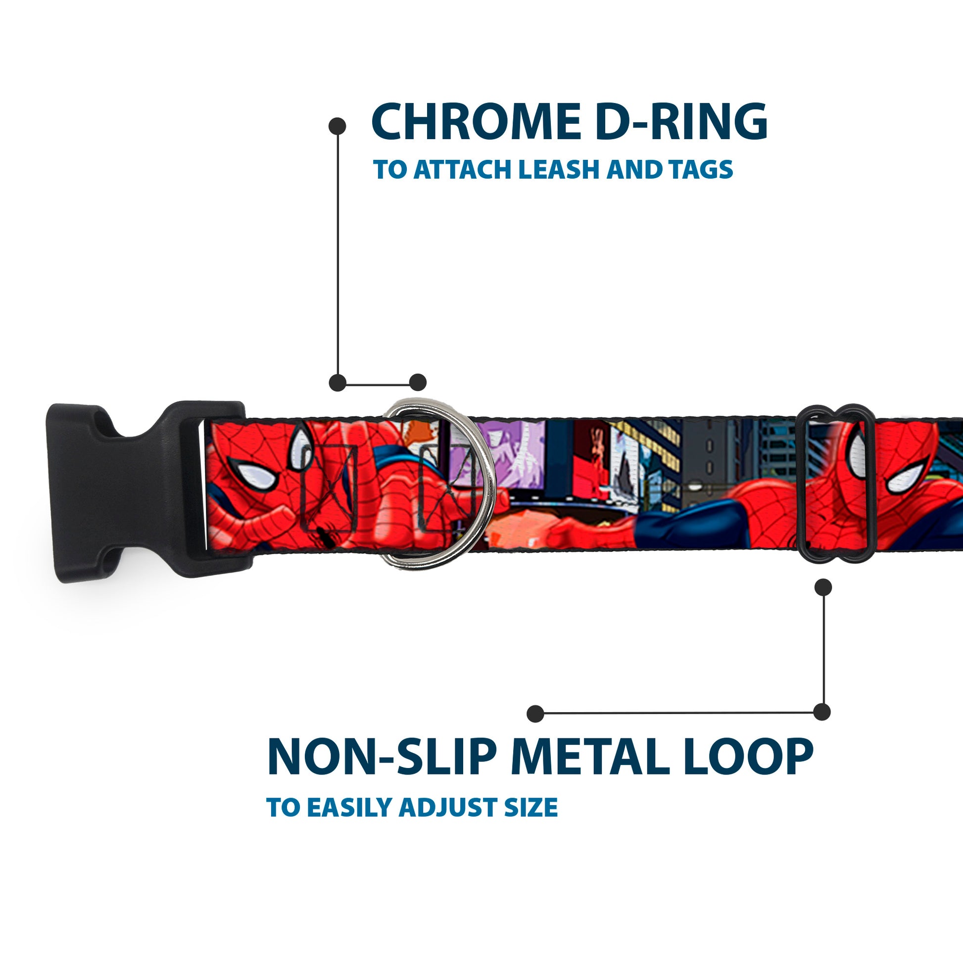 Plastic Clip Collar - THE ULTIMATE SPIDER-MAN Swinging City Poses Plastic Clip Collars Marvel Comics