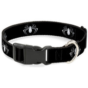 Plastic Clip Collar - Spider Logo3 Black/White Plastic Clip Collars Marvel Comics