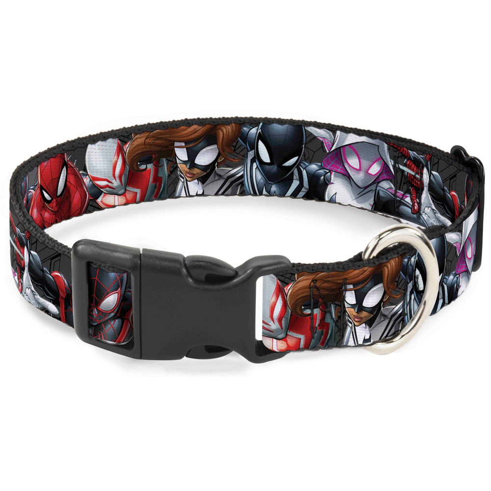 Plastic Clip Collar - 6-Spider Hero Action Poses Grays Plastic Clip Collars Marvel Comics