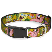 Plastic Clip Collar - SpongeBob & Patrick Starfish Poses Pineapple Gold Plastic Clip Collars SpongeBob SquarePants