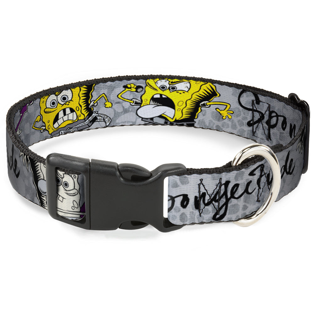 Plastic Clip Collar - SpongeBob 3-Poses SPONGEITUDE Grays/Black Plastic Clip Collars SpongeBob SquarePants