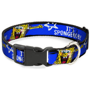 Plastic Clip Collar - SpongeBob Pose IT'S SPONGEBOB! Stripe Black/Blue/White Plastic Clip Collars SpongeBob SquarePants