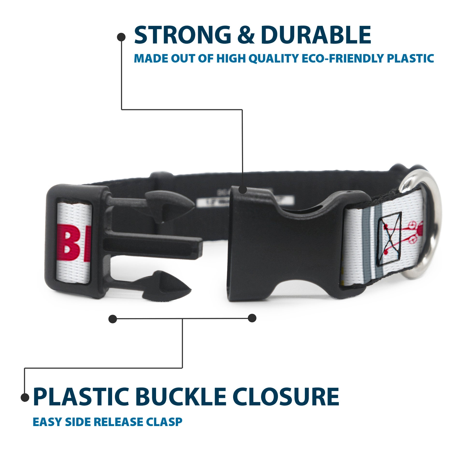 Plastic Clip Collar - Star Wars REBEL PILOT Rebel Alliance Insignia/Lightsaber/X-Wing Fighter White/Red/Yellow/Gray Plastic Clip Collars Star Wars