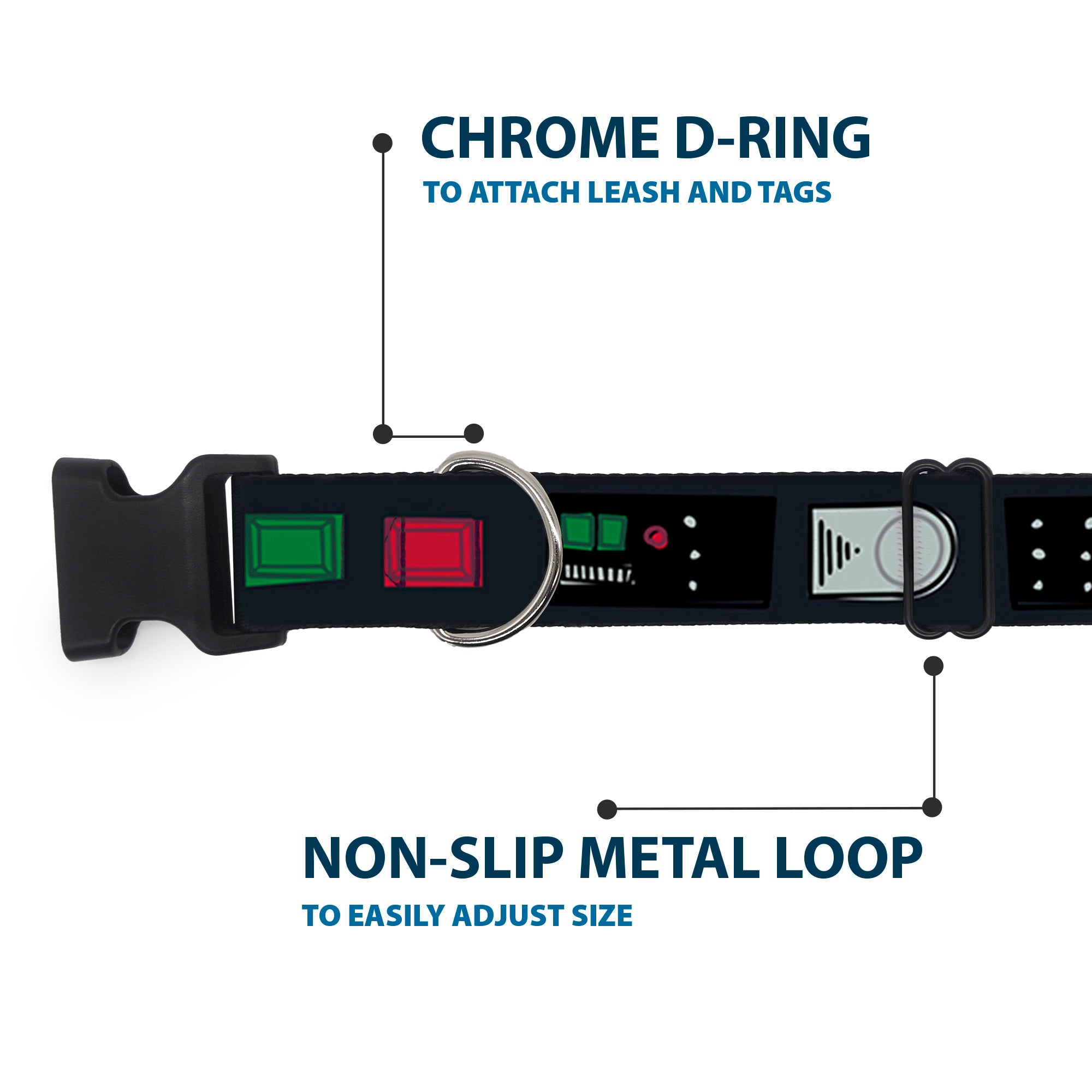Plastic Clip Collar - Star Wars Darth Vader Utility Belt Bounding3 Black/Grays/Reds/Greens Plastic Clip Collars Star Wars
