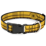 Plastic Clip Collar - Star Wars C3-PO Wires Bounding2 Yellows/Black/Multi Color Plastic Clip Collars Star Wars