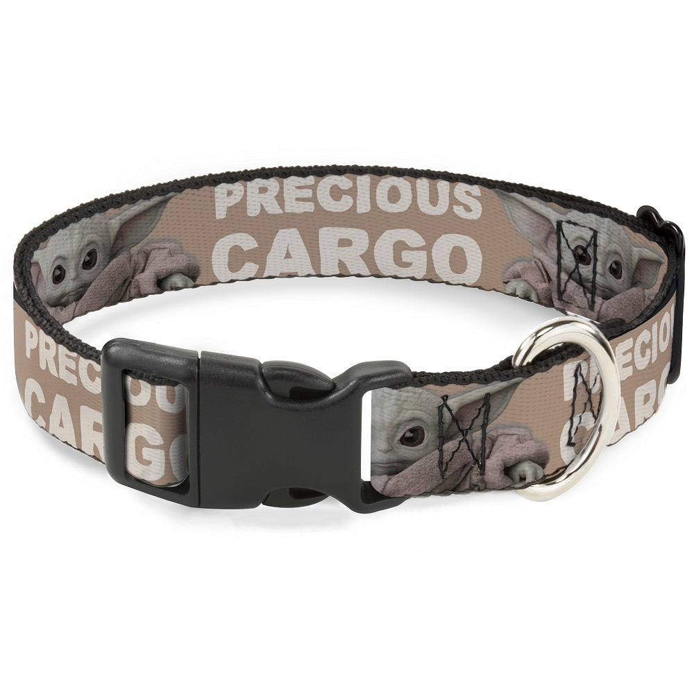 Plastic Clip Collar - Star Wars The Child Sitting Pose PRECIOUS CARGO Tan/White Plastic Clip Collars Star Wars