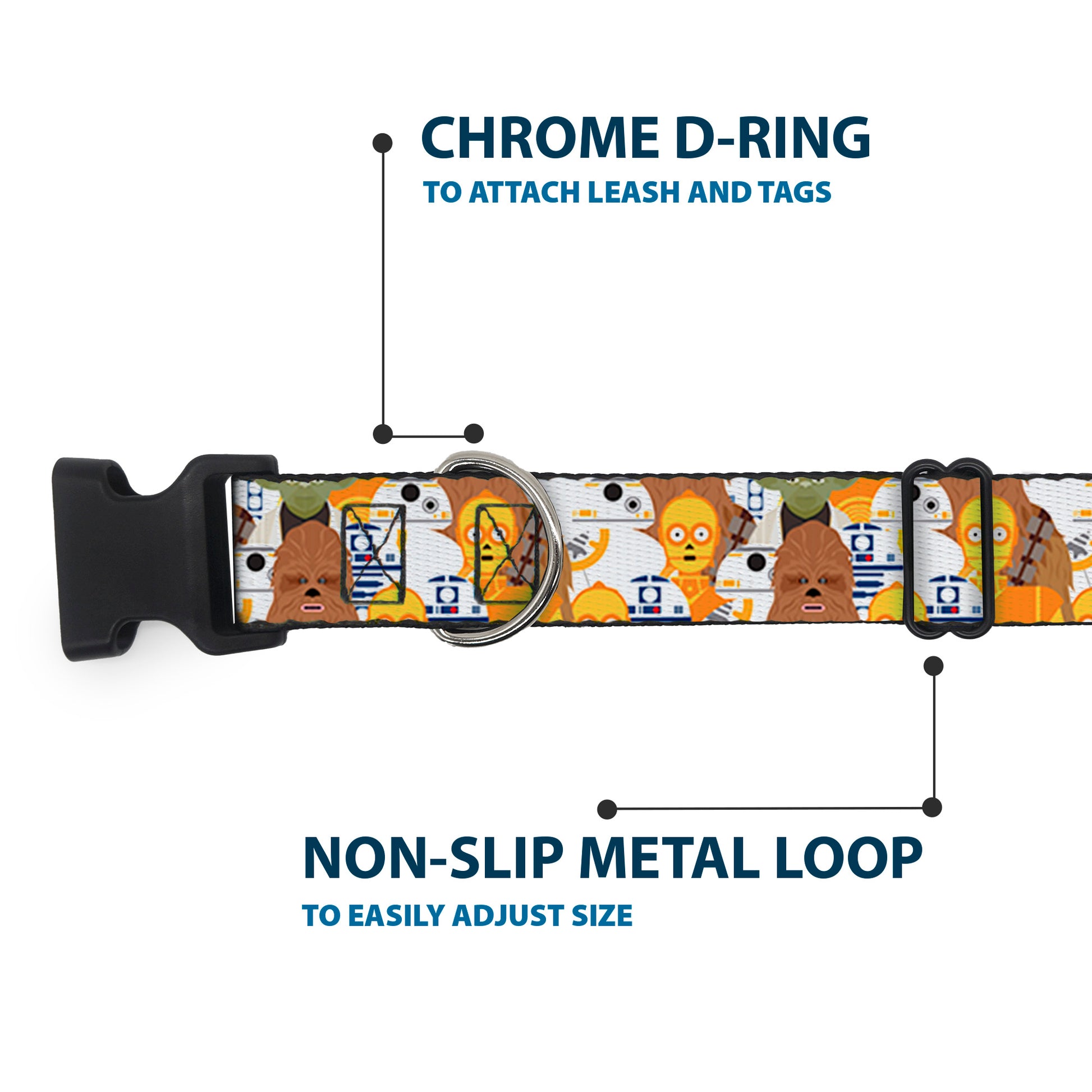Plastic Clip Collar - Star Wars 5-Character Poses Stacked Plastic Clip Collars Star Wars