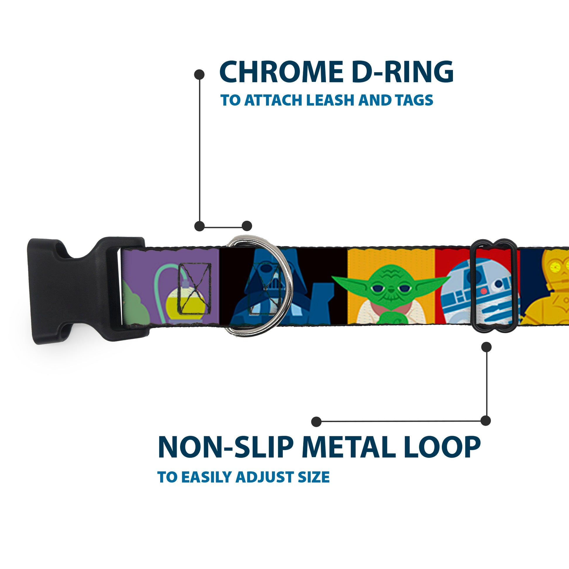 Plastic Clip Collar - Star Wars Classic 16-Character Pose Blocks Multi Color Plastic Clip Collars Star Wars