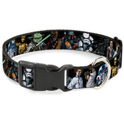 Plastic Clip Collar - Star Wars Classic Character Poses Black Plastic Clip Collars Star Wars