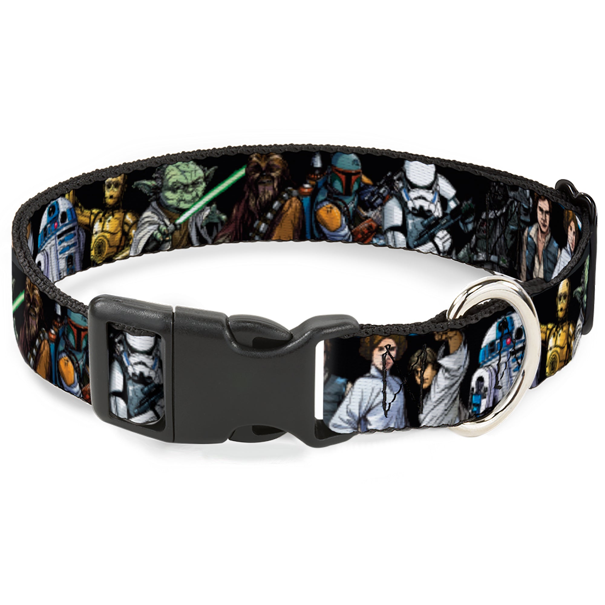 Plastic Clip Collar - Star Wars Classic Character Poses Black Plastic Clip Collars Star Wars
