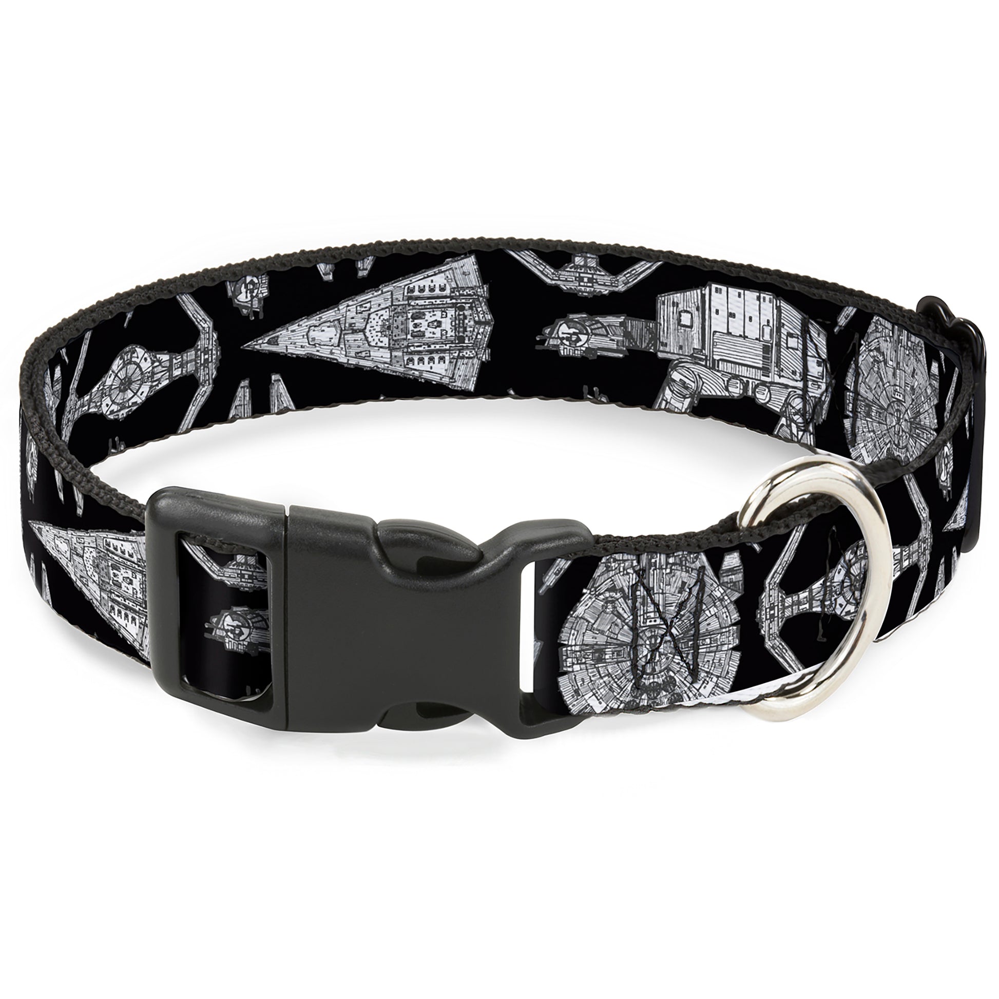 Plastic Clip Collar - Star Wars Ships and Vehicles Black/Grays Plastic Clip Collars Star Wars