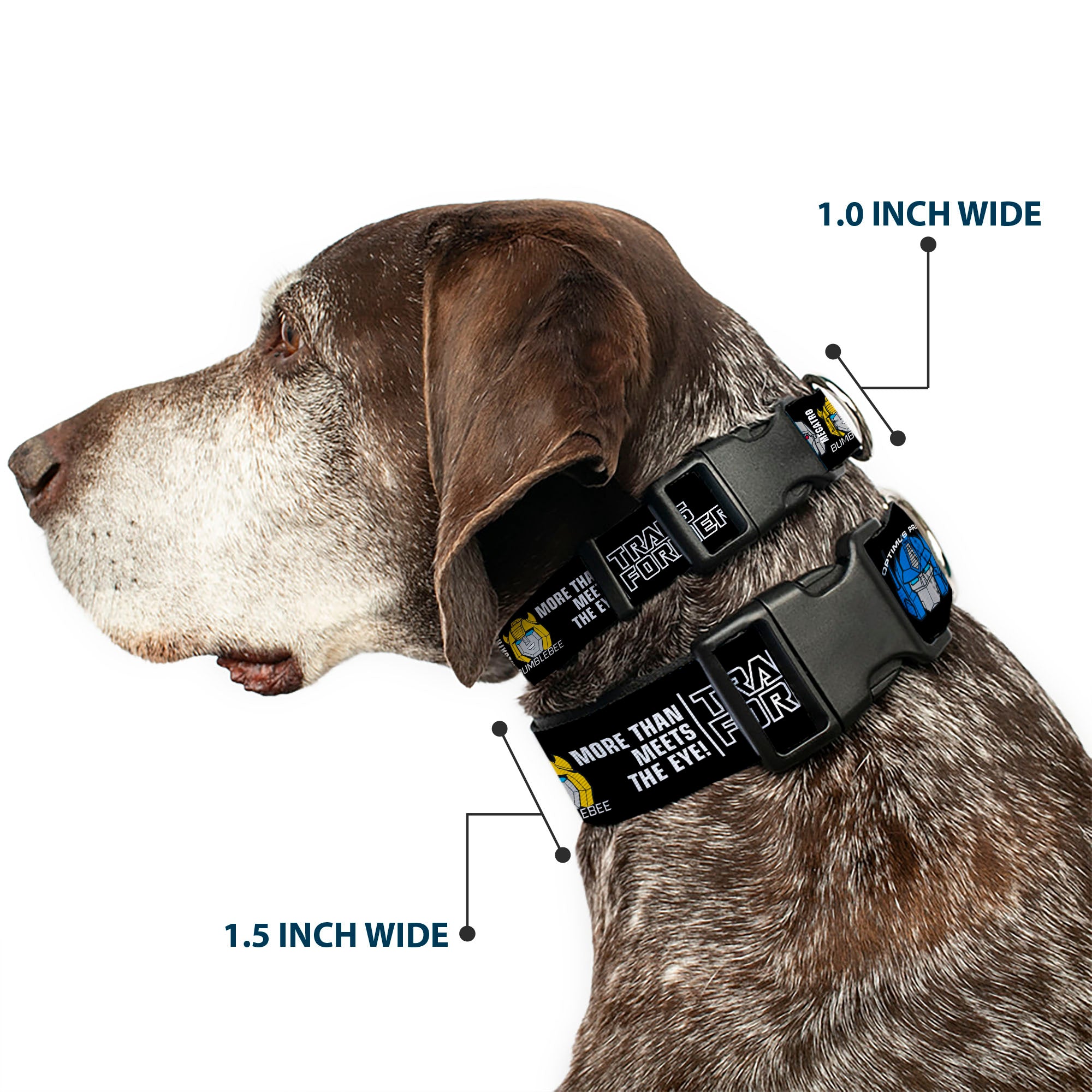 Plastic Clip Collar - TRANSFORMERS MORE THAN MEETS THE EYE Character Trio Black/White