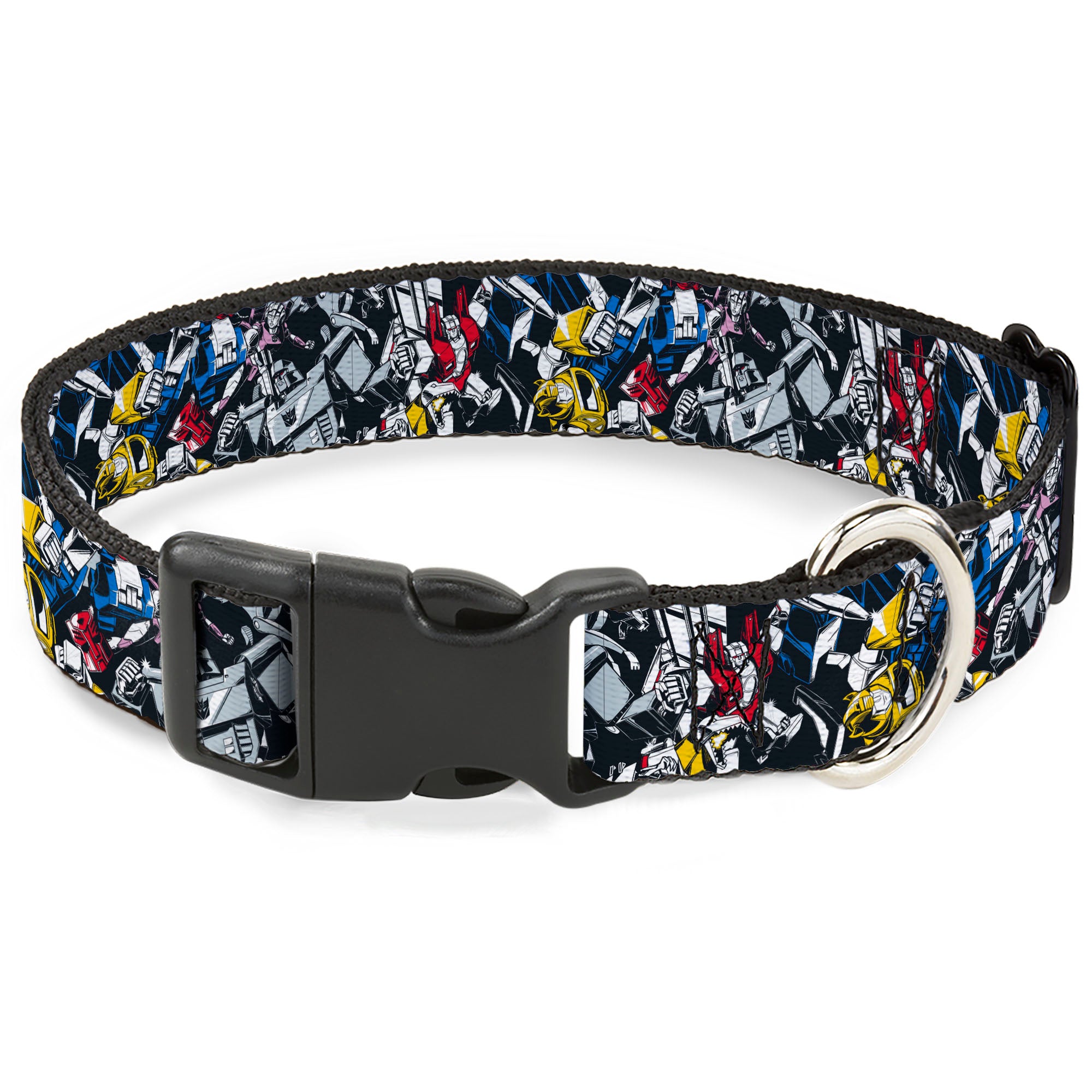 Plastic Clip Collar - Transformers Autobot and Decepticon Robots and Alternate Modes Collage