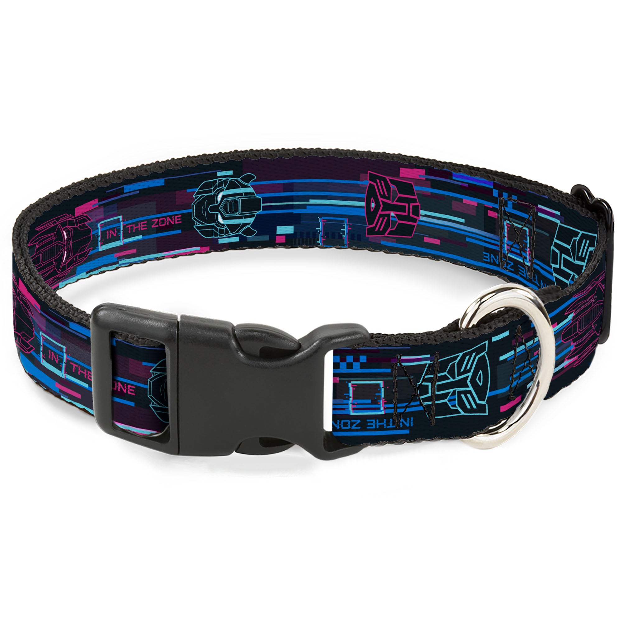 Plastic Clip Collar - Transformers Autobots IN THE ZONE Icons Blues/Reds