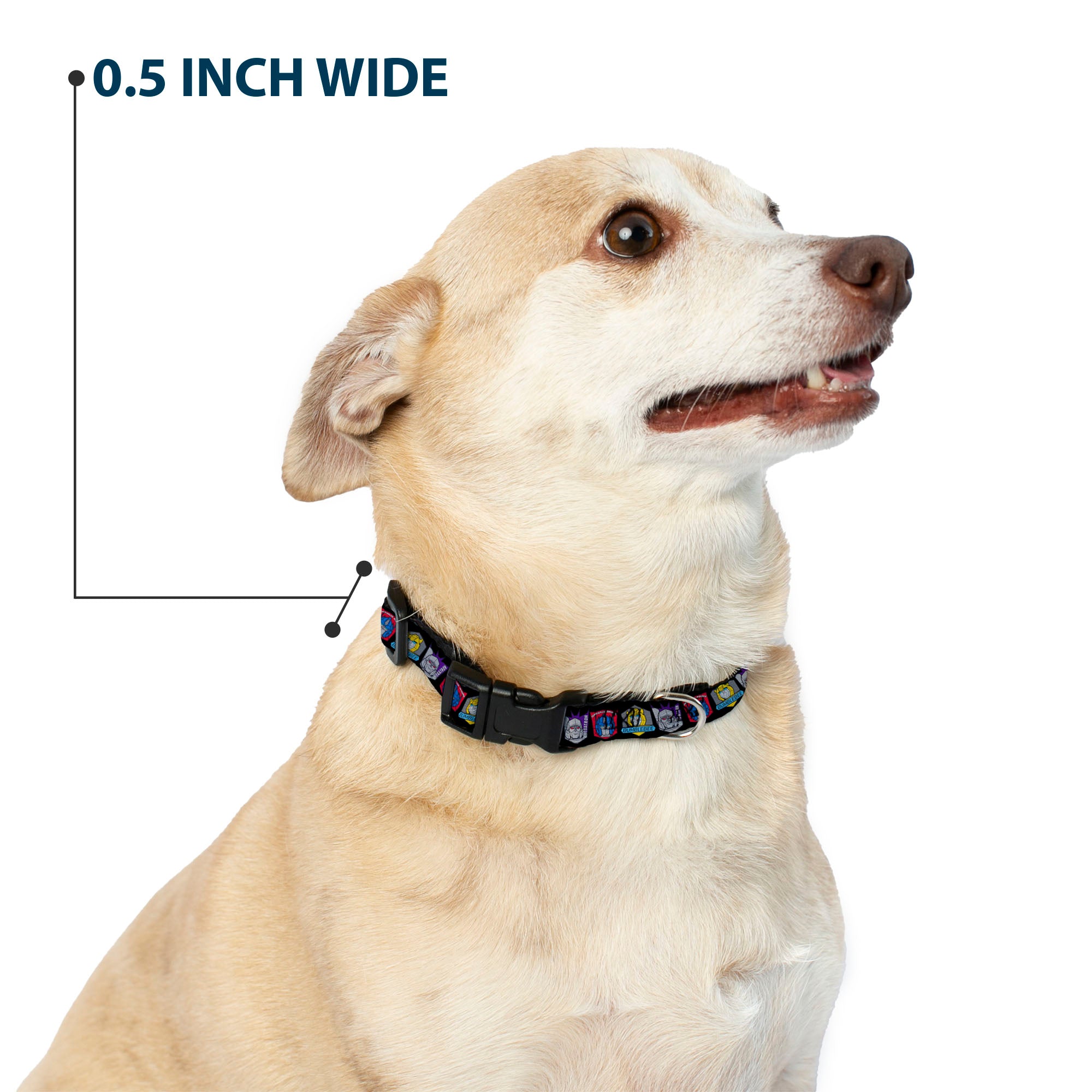 Plastic Clip Collar - Transformers Three Character Pose Icons Black