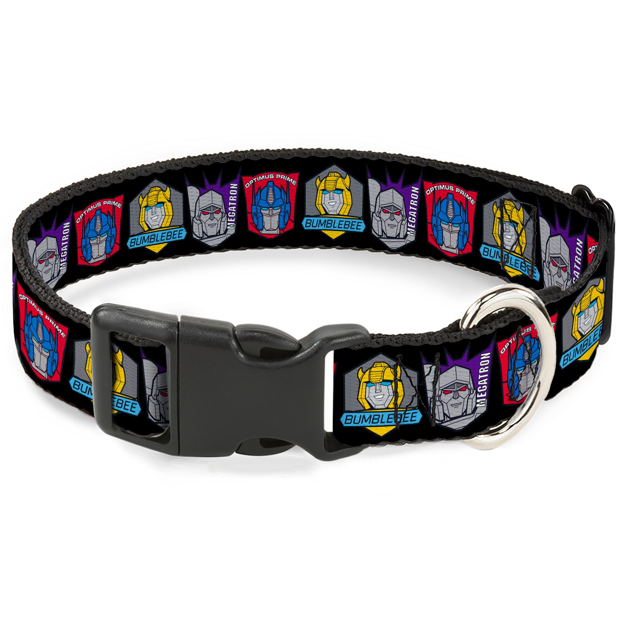 Plastic Clip Collar - Transformers Three Character Pose Icons Black